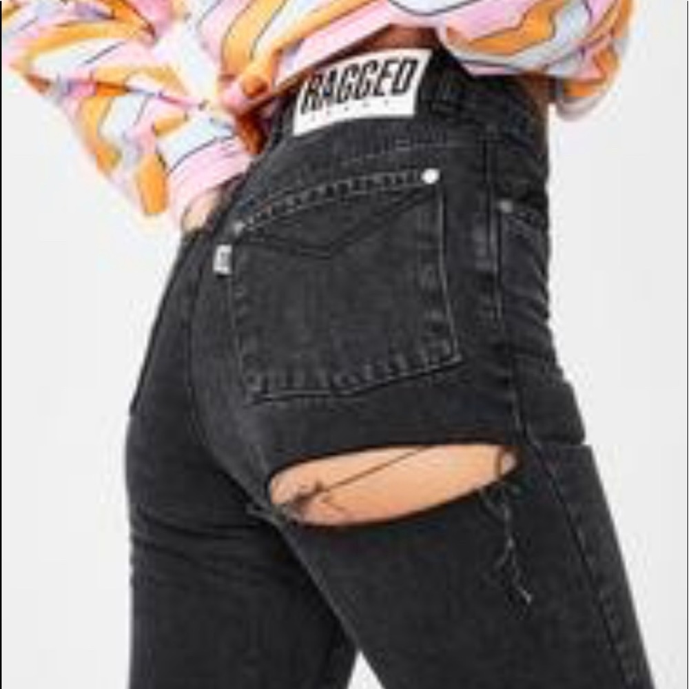 The Ragged Priest Black Cut Out Jeans